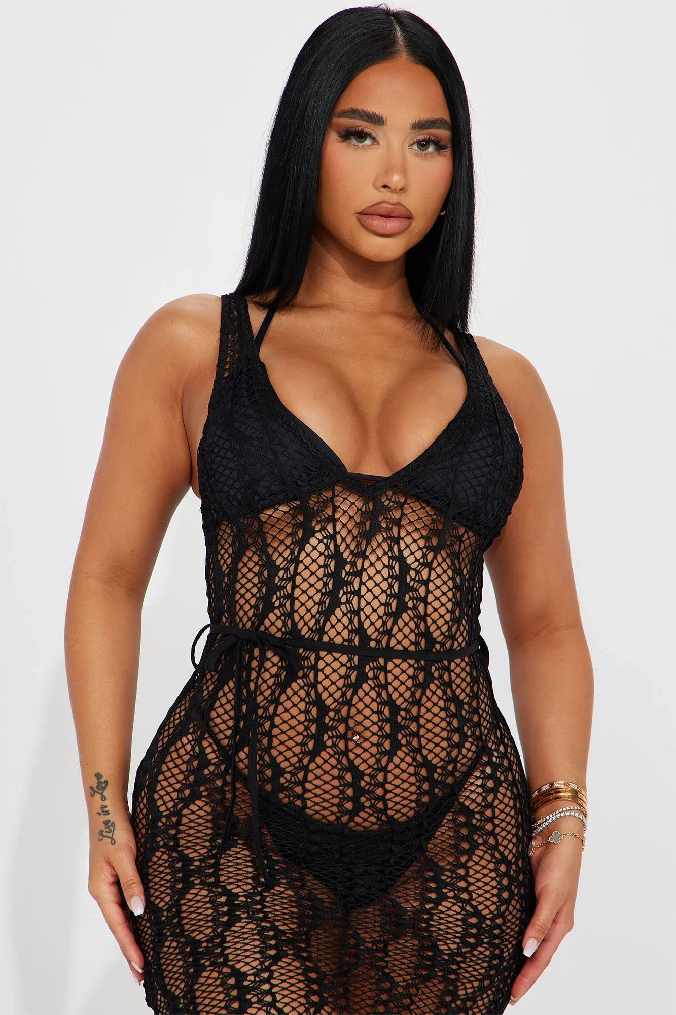 Beach Days Together Cover Up Dress - Black