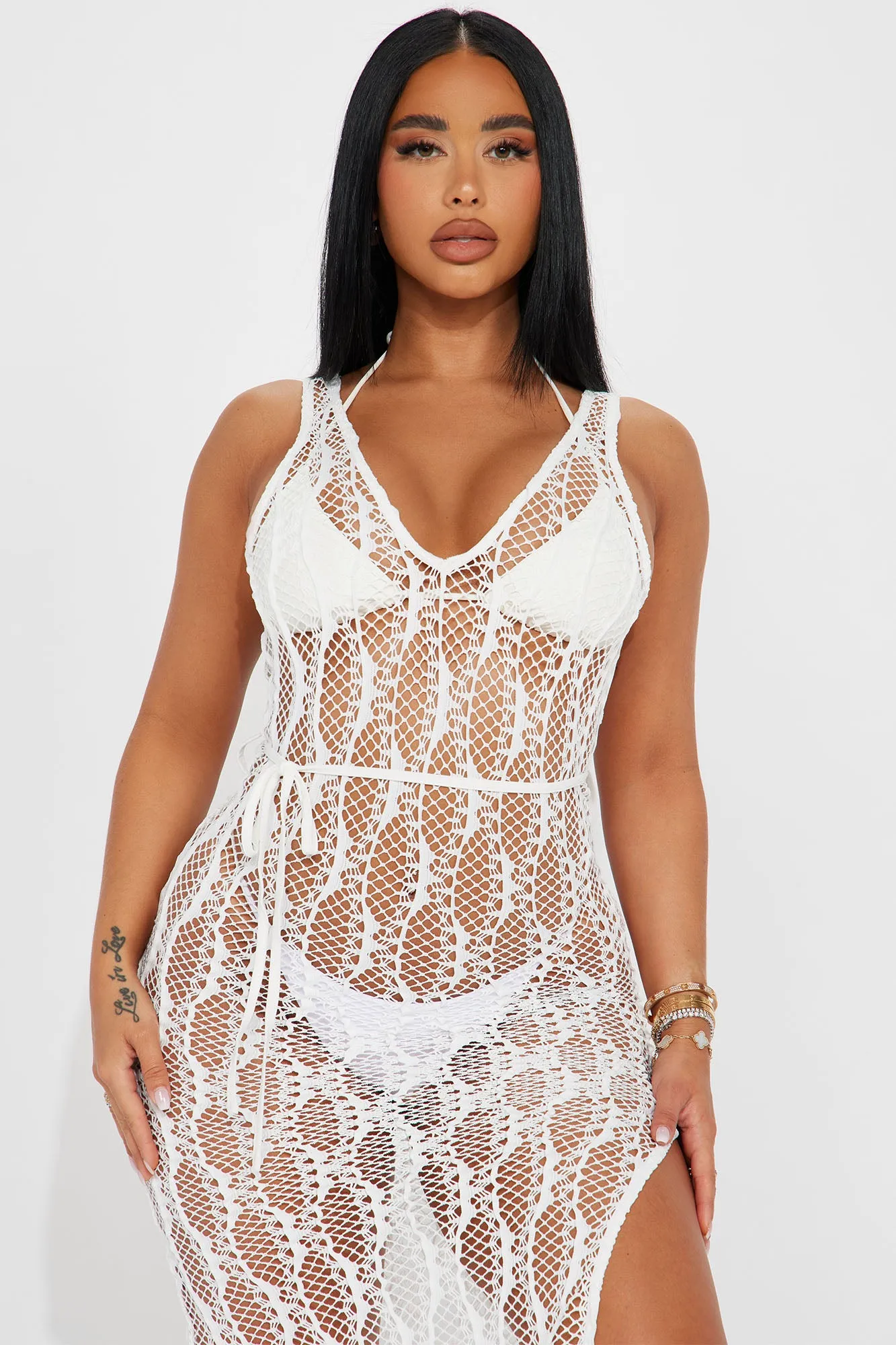 Beach Days Together Cover Up Dress - Off White