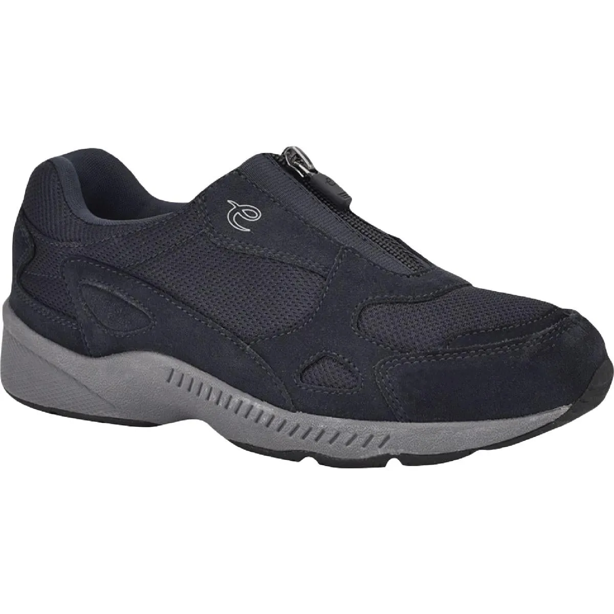Easy Spirit Womens Rheal Leather Zip-Up Slip-On Sneakers