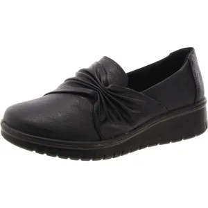 Easy Street Womens Faith Leather Slip On Casual And Fashion Sneakers