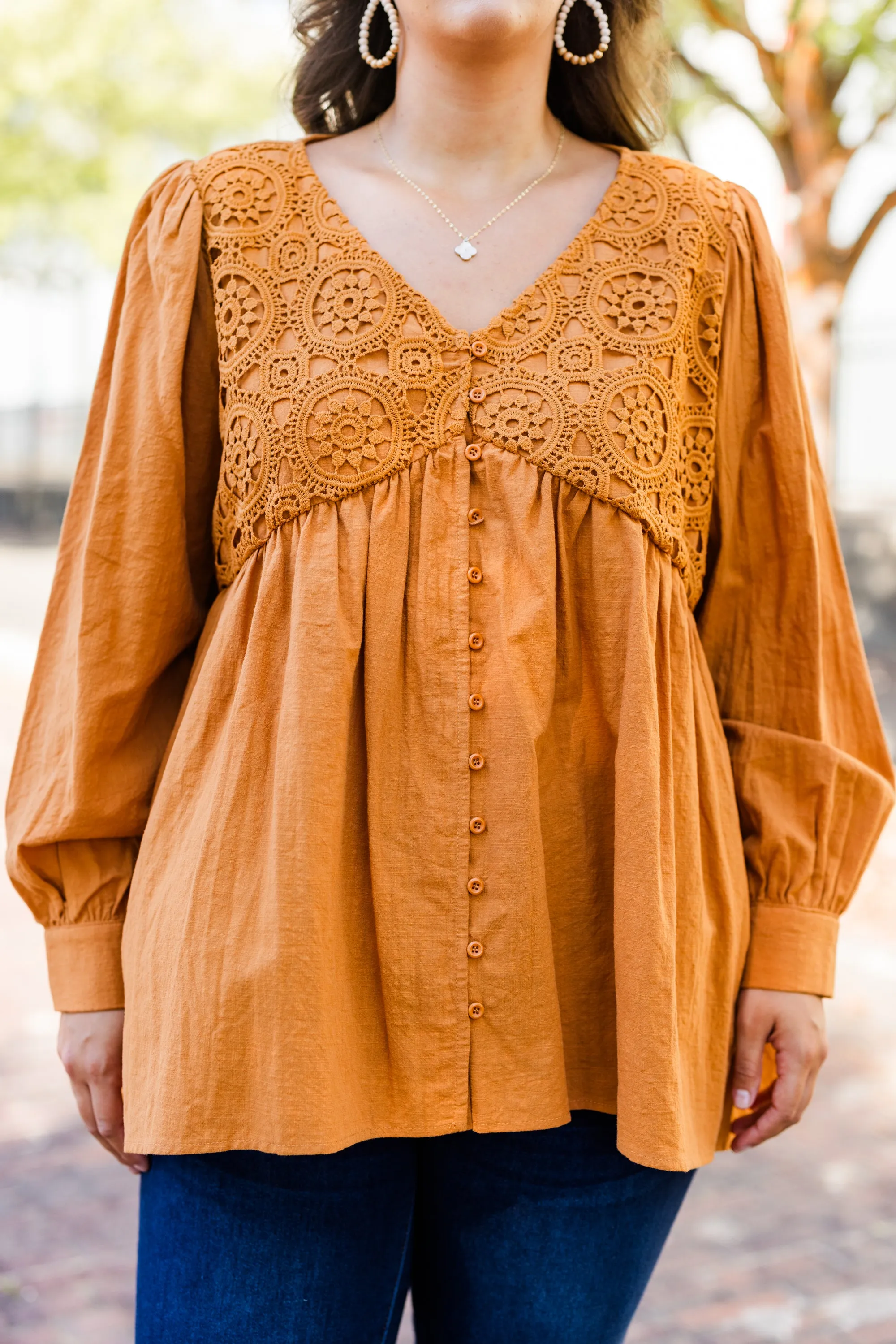 Fireside Stories Top, Orange