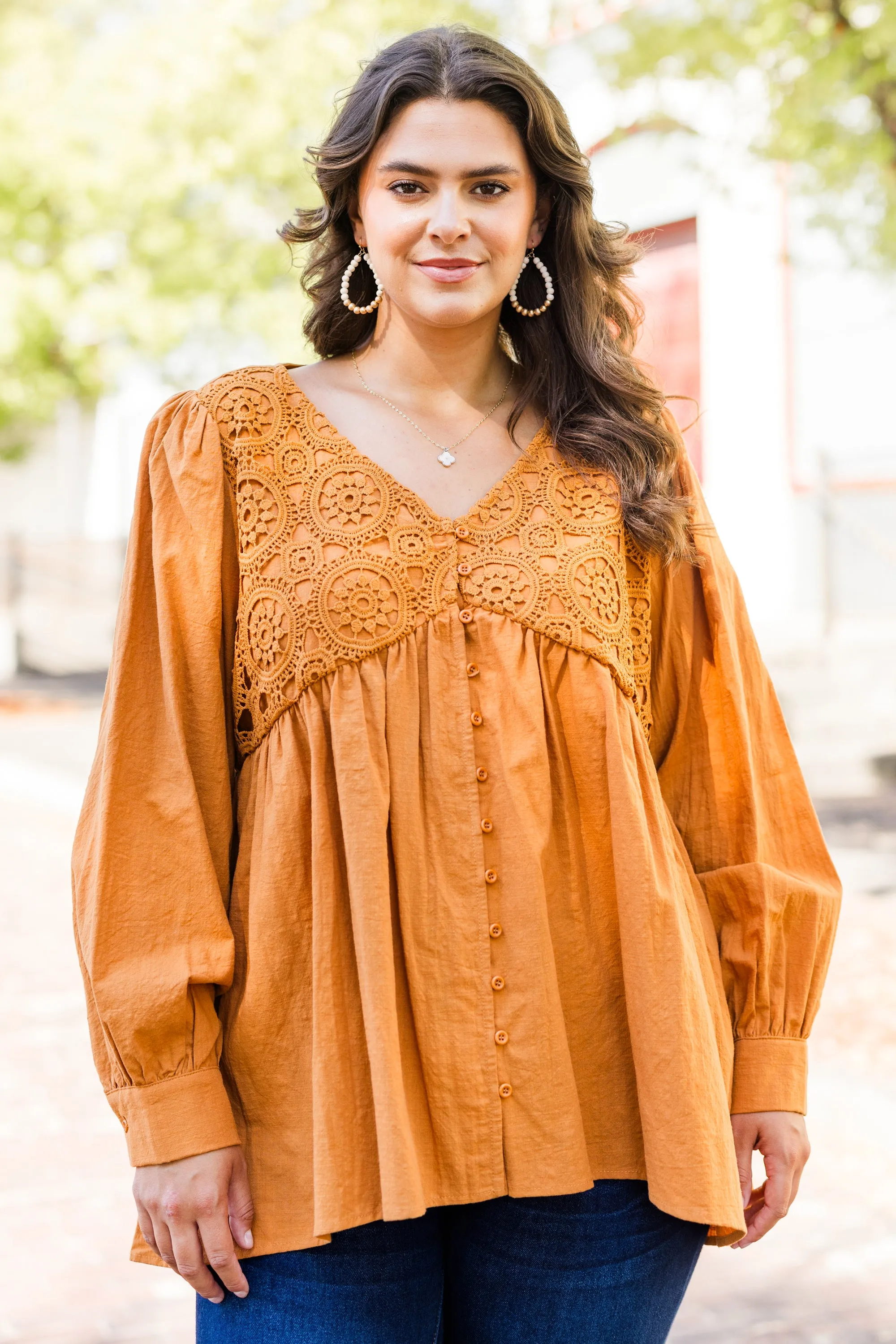 Fireside Stories Top, Orange