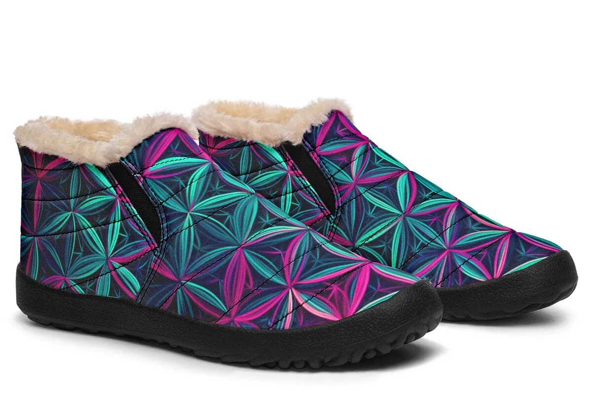 Flower Life Vibes Winter Slippers