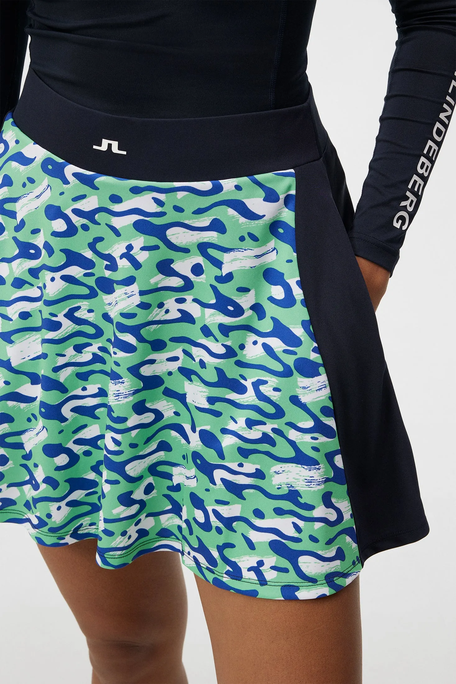 Jenny Print Skirt / Caldera Jade Cream