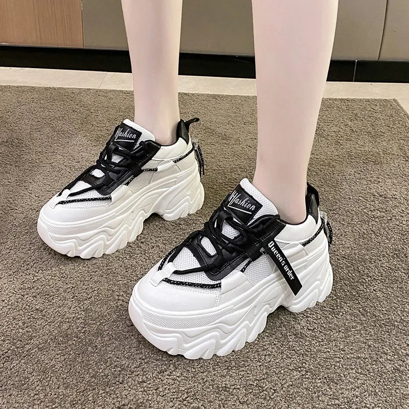 Joskaa 2024 New White Chunky Platform Sneakers