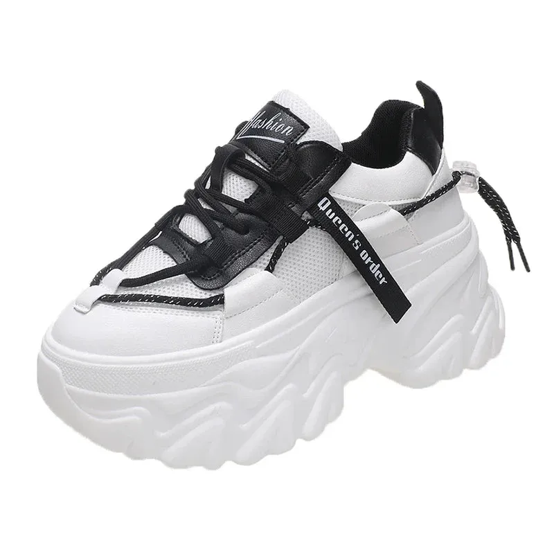 Joskaa 2024 New White Chunky Platform Sneakers