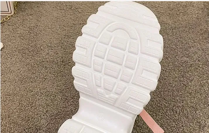 Joskaa 2024 New White Chunky Platform Sneakers