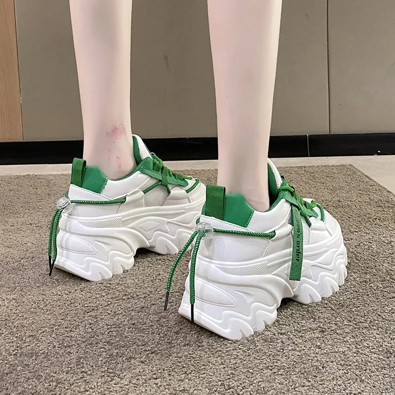 Joskaa 2024 New White Chunky Platform Sneakers