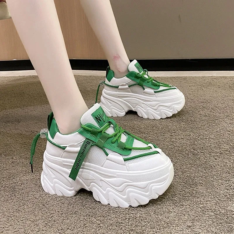 Joskaa 2024 New White Chunky Platform Sneakers