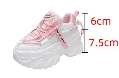 Joskaa 2024 New White Chunky Platform Sneakers