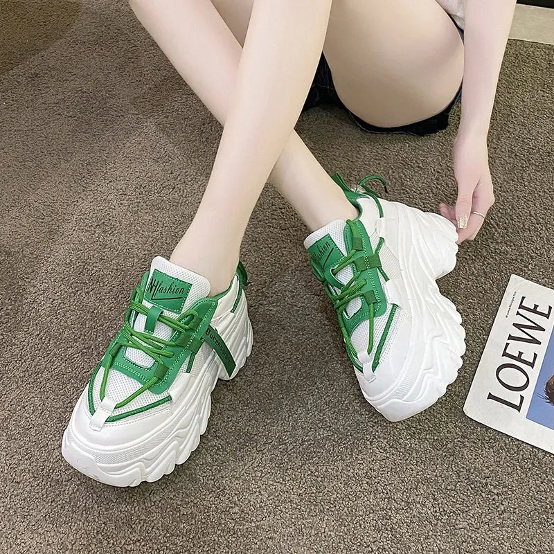 Joskaa 2024 New White Chunky Platform Sneakers