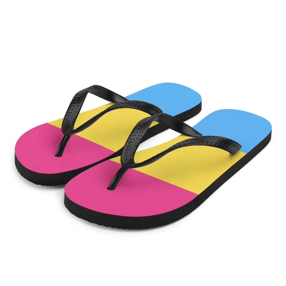 Pansexual Flag Flip-Flops