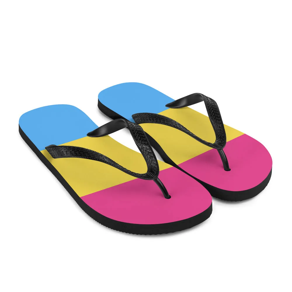 Pansexual Flag Flip-Flops