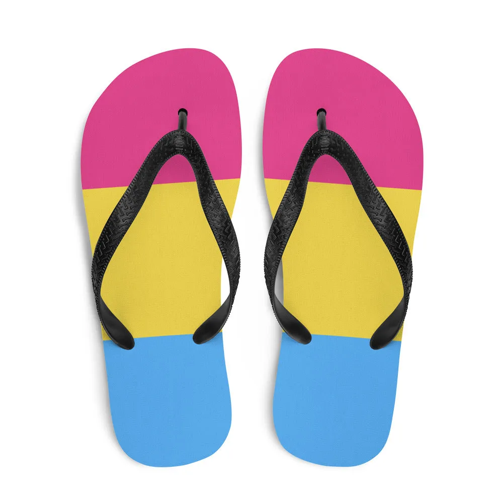 Pansexual Flag Flip-Flops