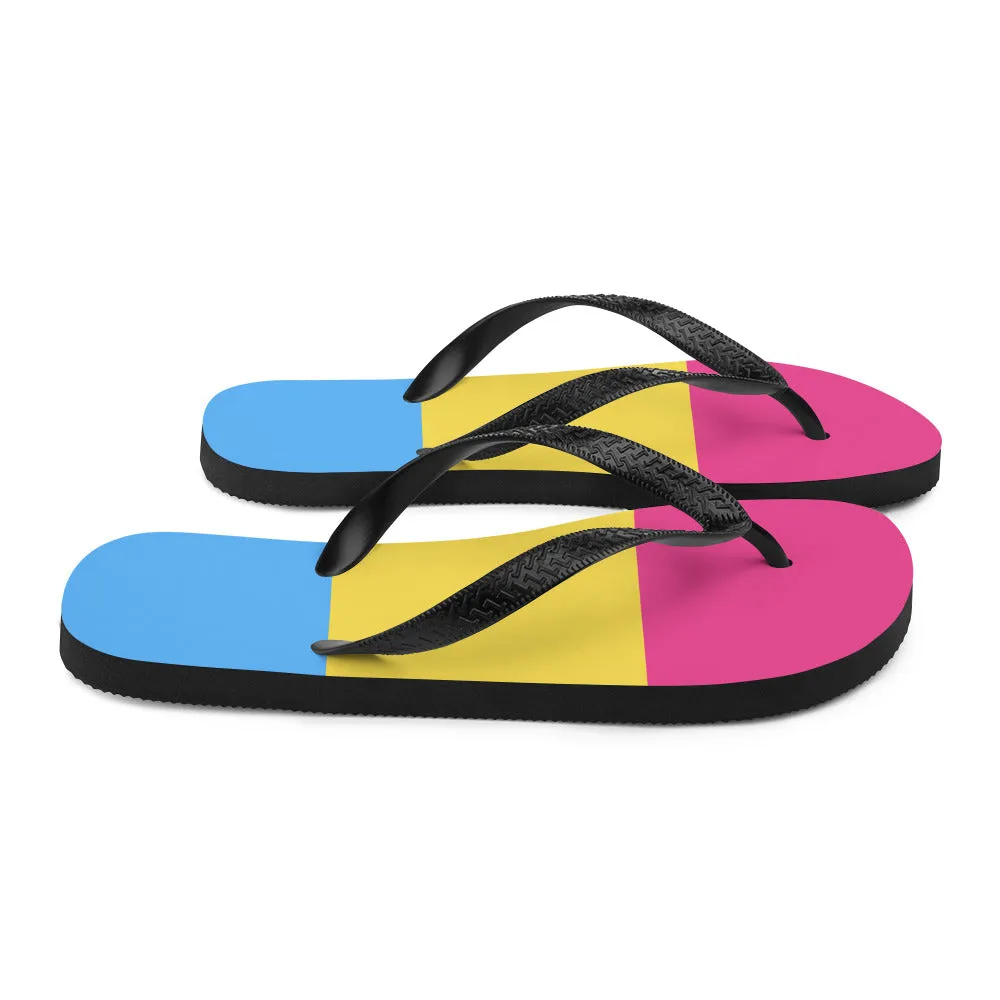 Pansexual Flag Flip-Flops
