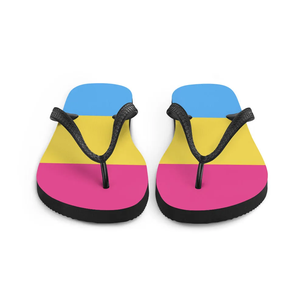 Pansexual Flag Flip-Flops