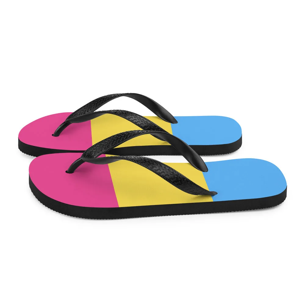 Pansexual Flag Flip-Flops