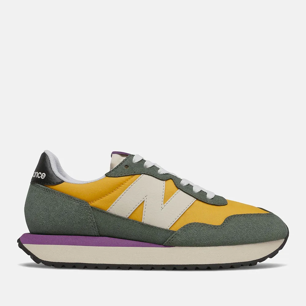 Scarpe Donna NEW BALANCE Sneakers 237 in Suede Mesh e Nylon colore Team Gold