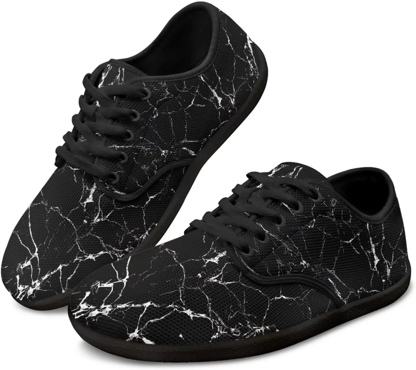 Sneakers for Women Minimalist Barefoot Shoes Low Top Casual Lace Up Walking Shoes Fashion Sneakers Anti Slip Road Running Athletic Footwear