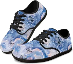 Sneakers for Women Minimalist Barefoot Shoes Low Top Casual Lace Up Walking Shoes Fashion Sneakers Anti Slip Road Running Athletic Footwear