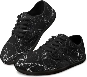 Sneakers for Women Minimalist Barefoot Shoes Low Top Casual Lace Up Walking Shoes Fashion Sneakers Anti Slip Road Running Athletic Footwear