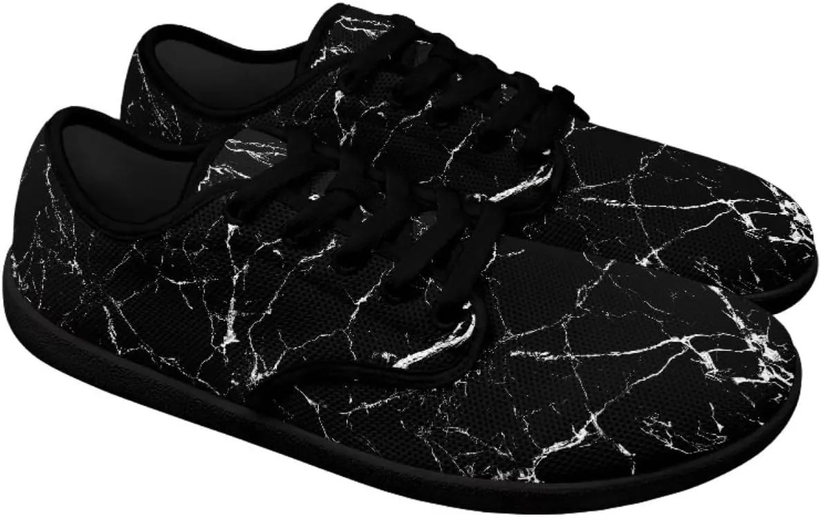 Sneakers for Women Minimalist Barefoot Shoes Low Top Casual Lace Up Walking Shoes Fashion Sneakers Anti Slip Road Running Athletic Footwear