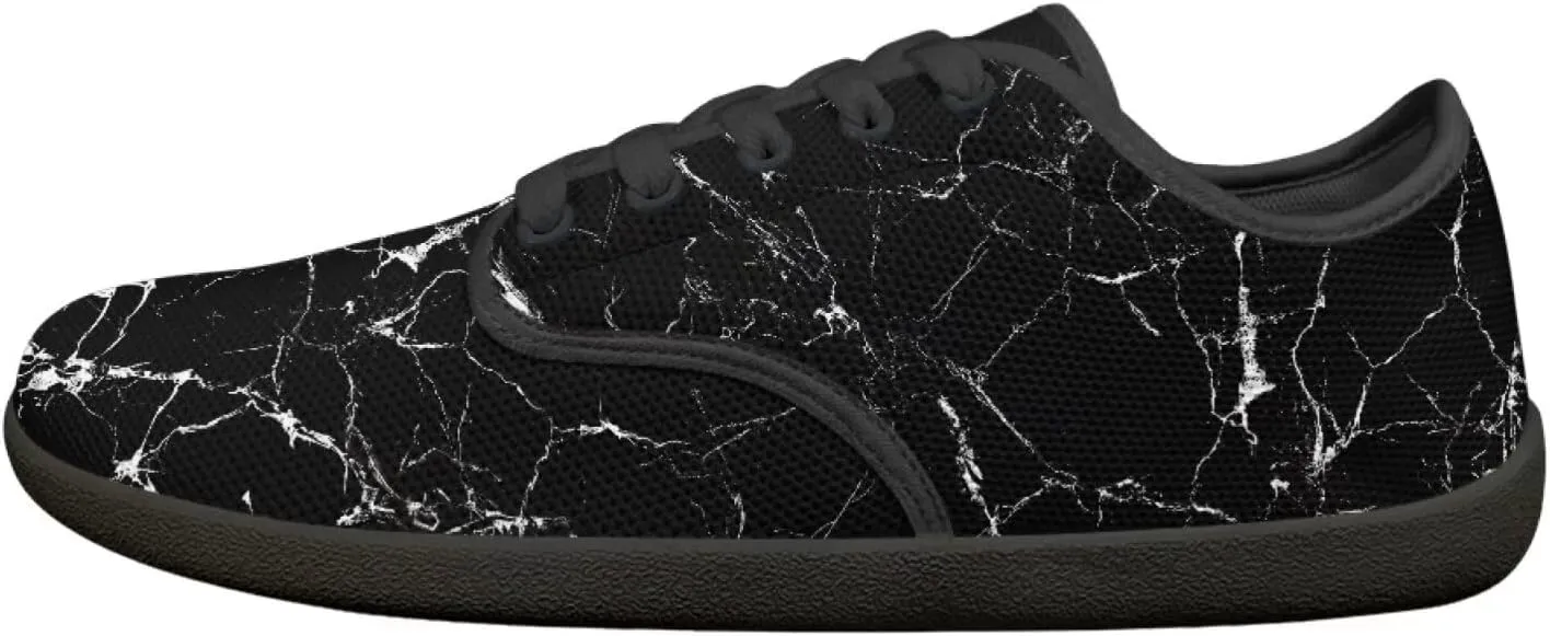 Sneakers for Women Minimalist Barefoot Shoes Low Top Casual Lace Up Walking Shoes Fashion Sneakers Anti Slip Road Running Athletic Footwear