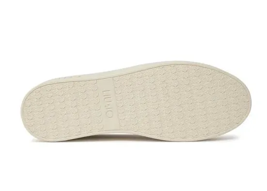 SNEAKERS SILVIA IN PELLE MAXI LOGO IVORY