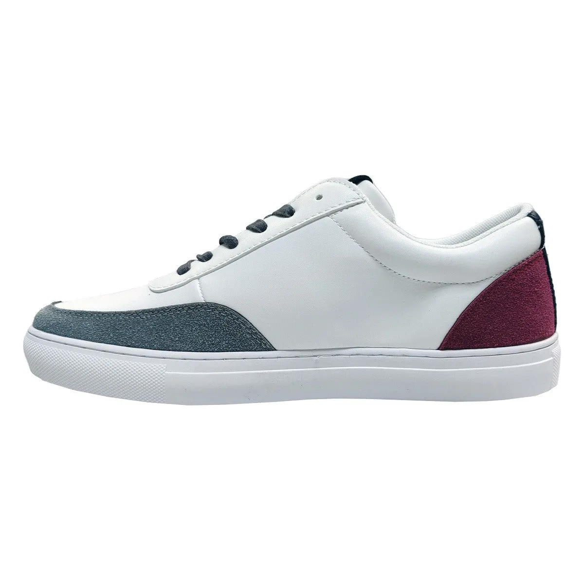 Suede Contrast Sneakers - White