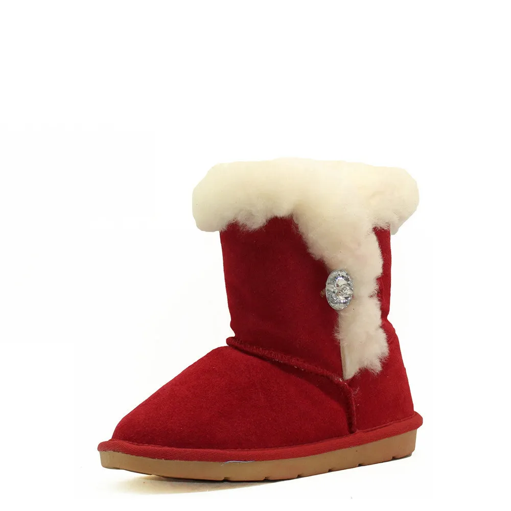 Tara Crystal Kids Boot - Red
